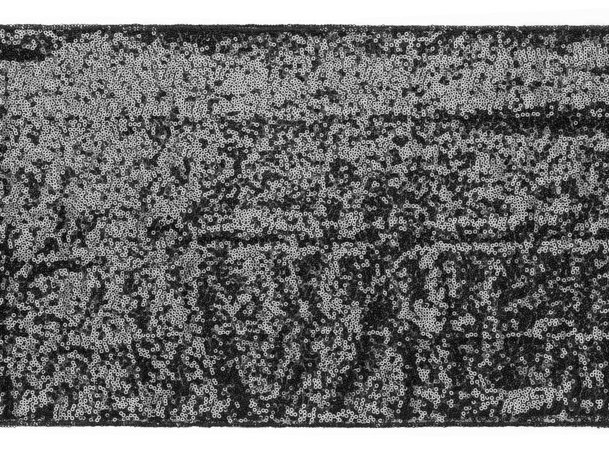Chemin de table à sequins - Noir (5m)