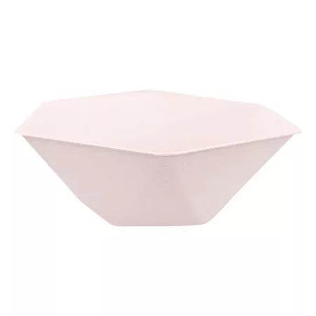 Assiettes creuses hexagonales rose (15,8 cm, 6 pièces)