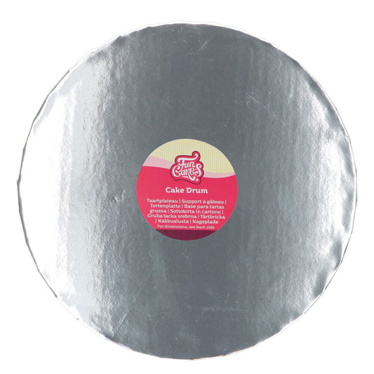 FunCakes Cake drum rond argent (Ø25 cm, 20mm)
