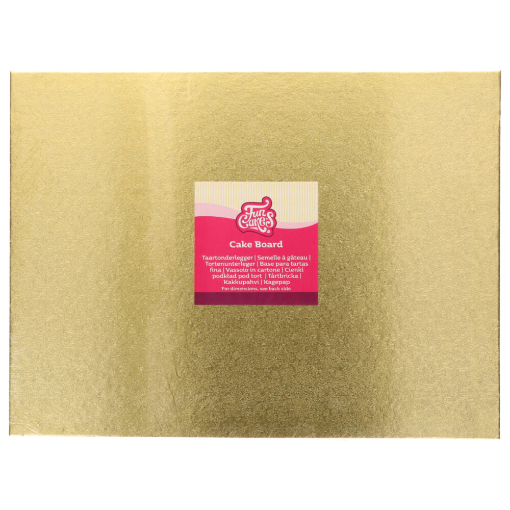 FunCakes Cake board rectangulaire or (40 x 30 cm)