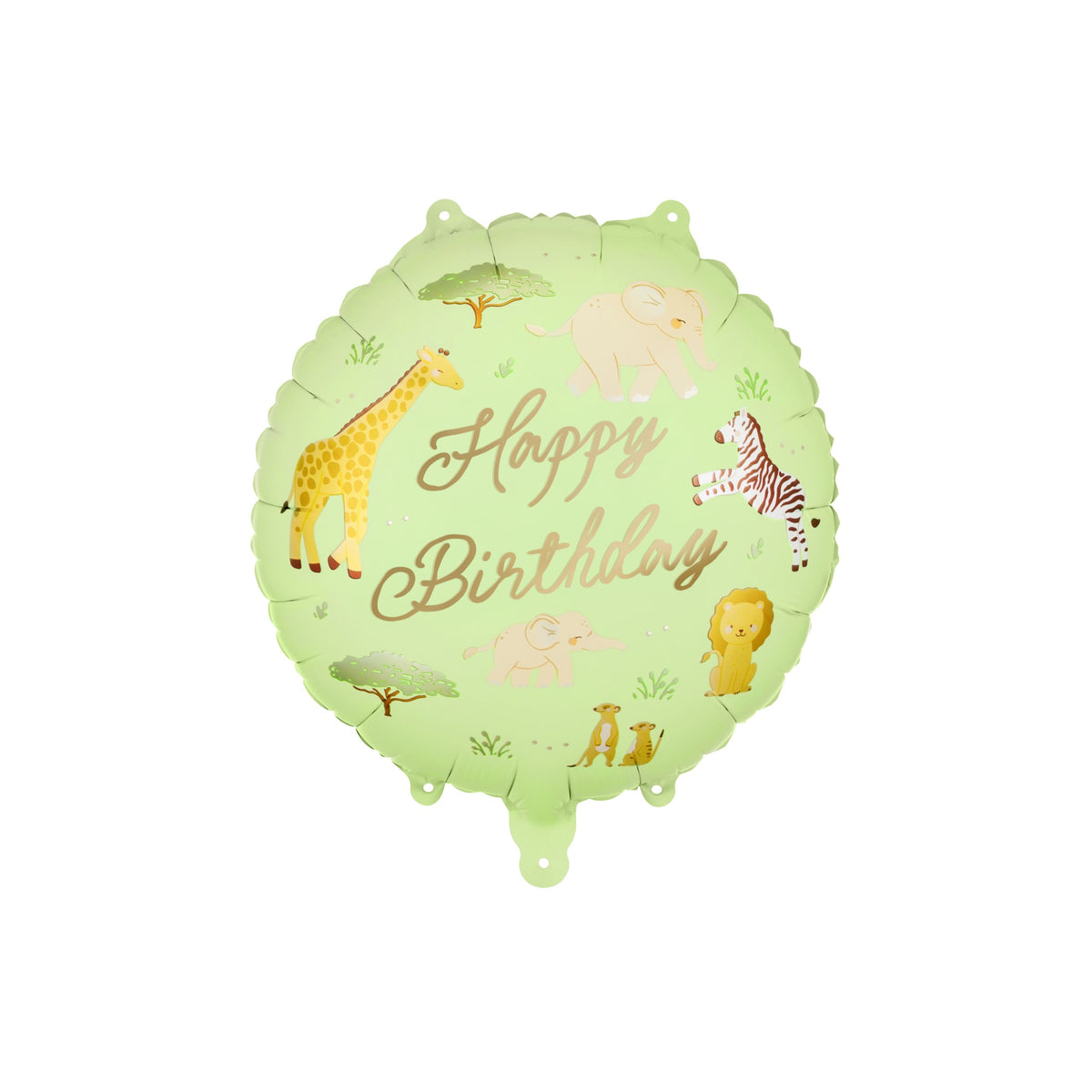 Ballon en Alu - Happy Birthday Safari