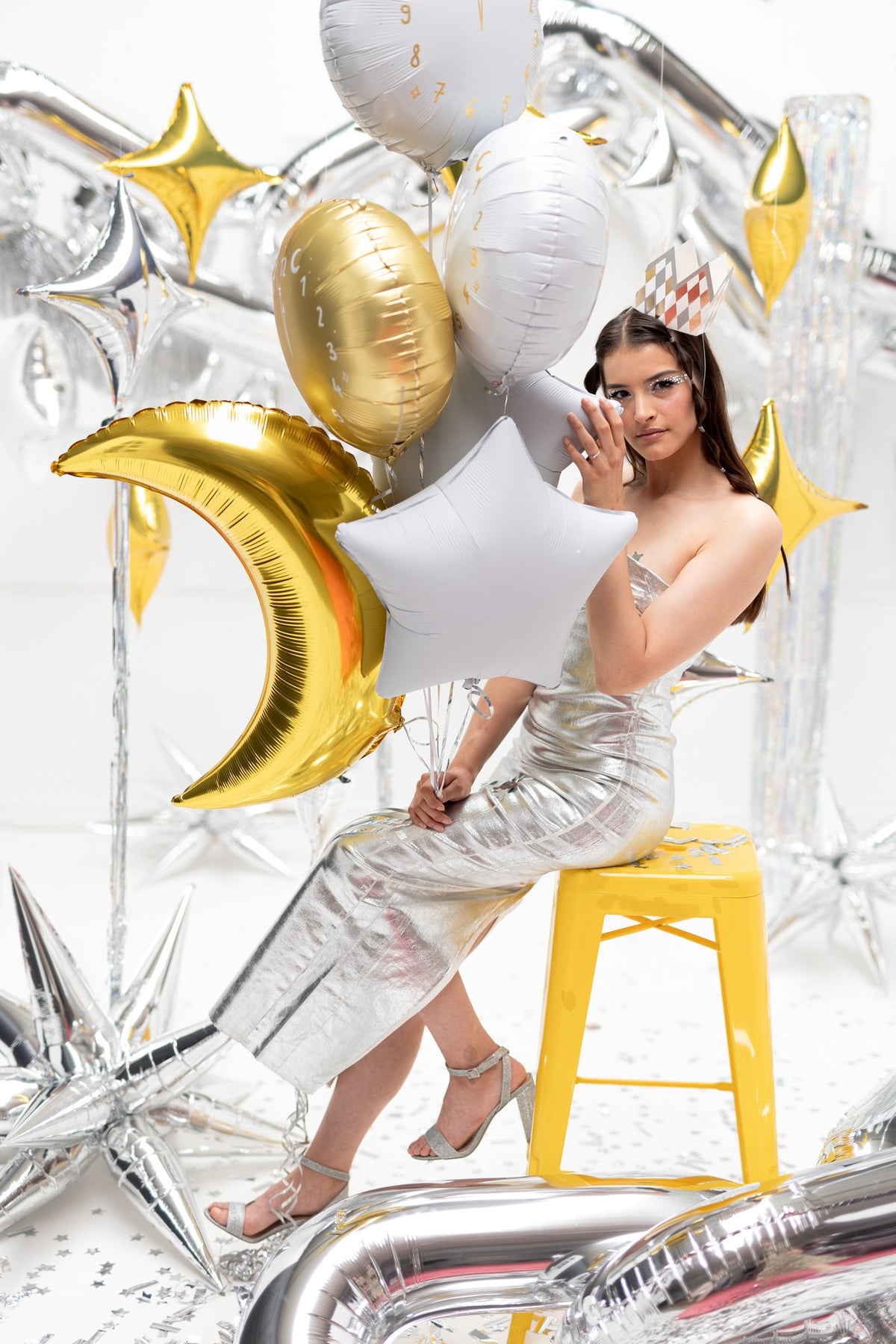 Ballon alu - Étoile blanche (40cm)