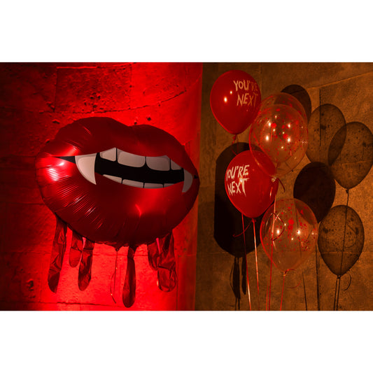 Ballon en Alu - Lèvres ensanglantées Halloween