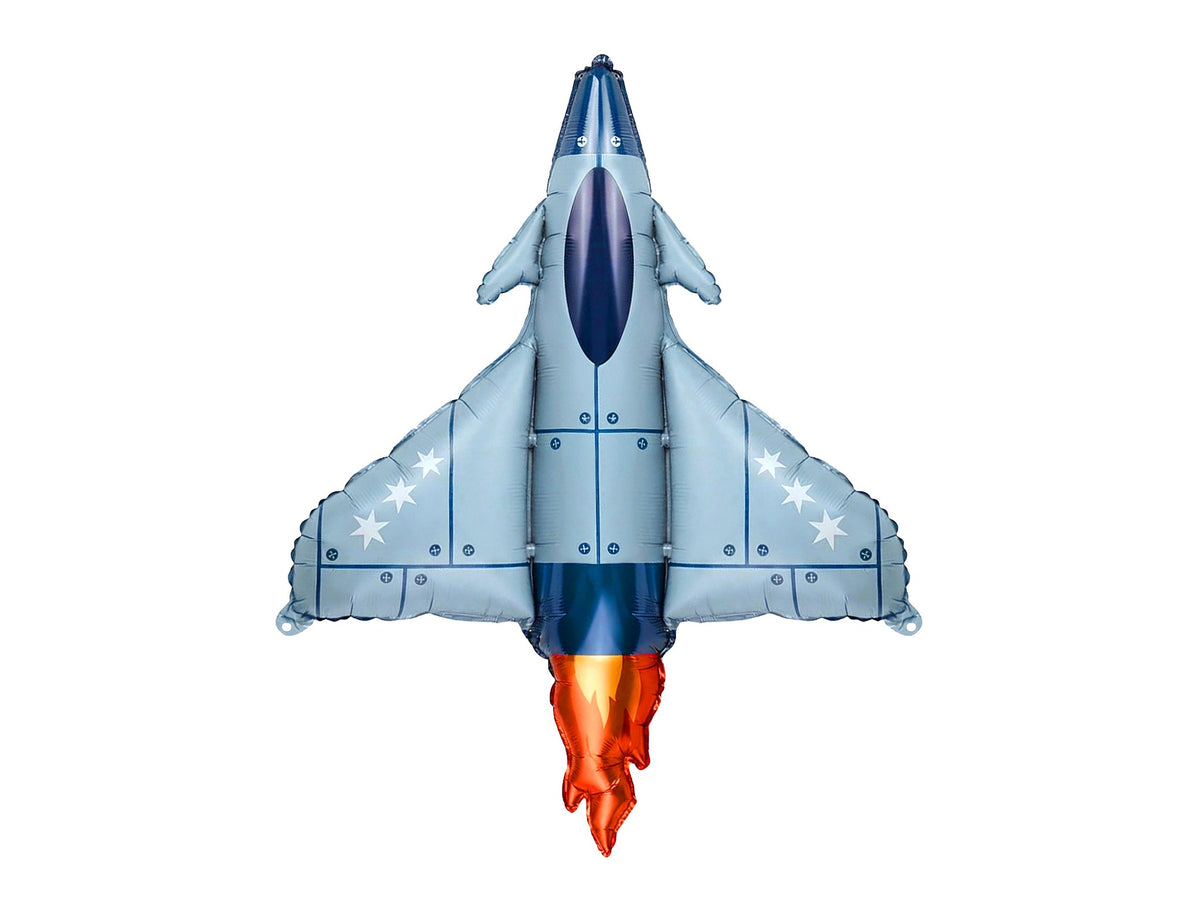 Ballon alu - Avion de chasse bleu (114.5cm)