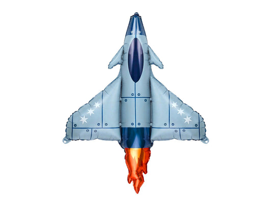 Ballon alu - Avion de chasse bleu (114.5cm)