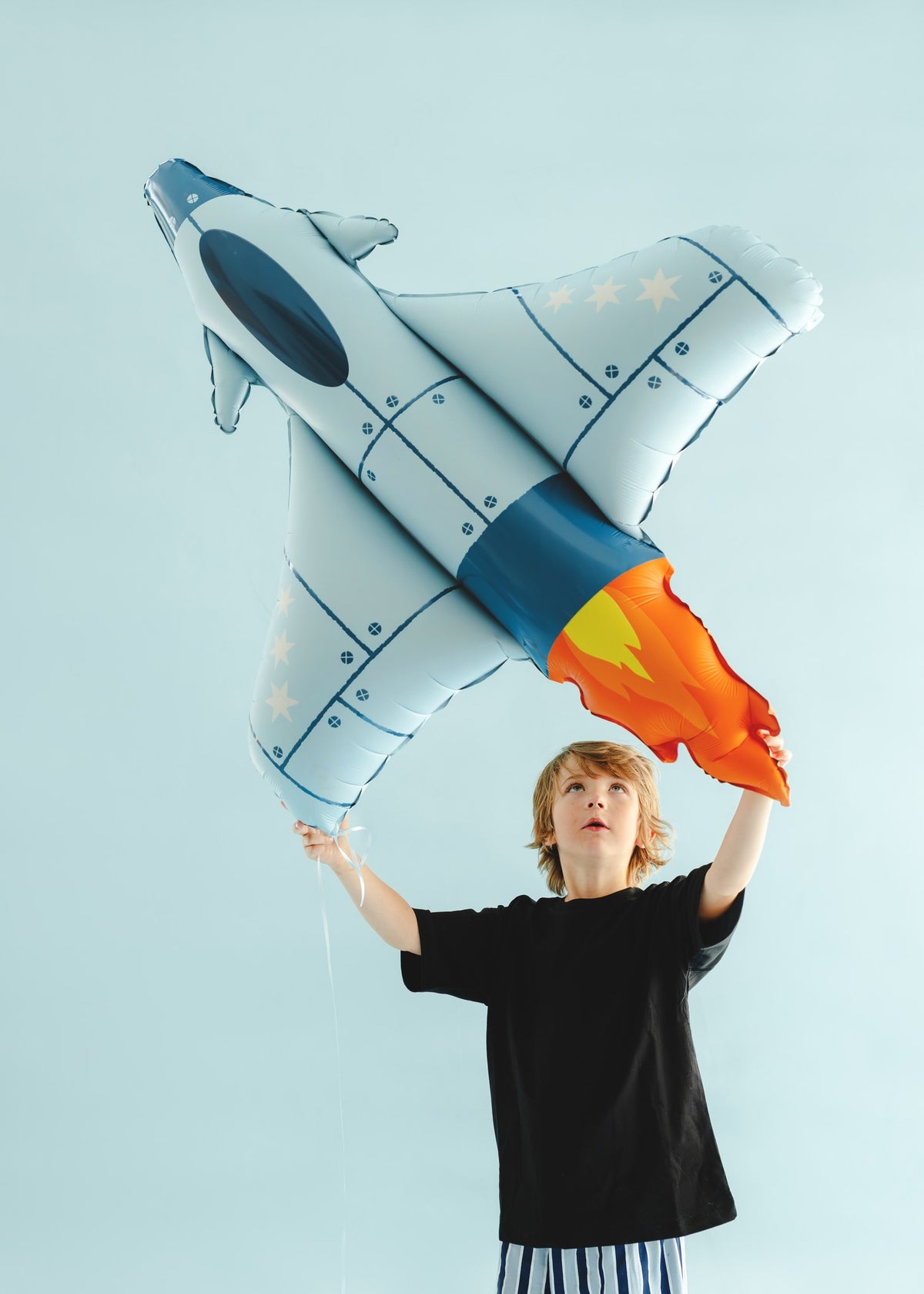 Ballon alu - Avion de chasse bleu (114.5cm)