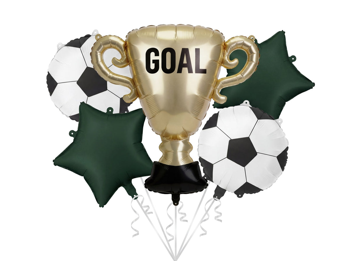 Set de ballons alu - Football (5pcs)