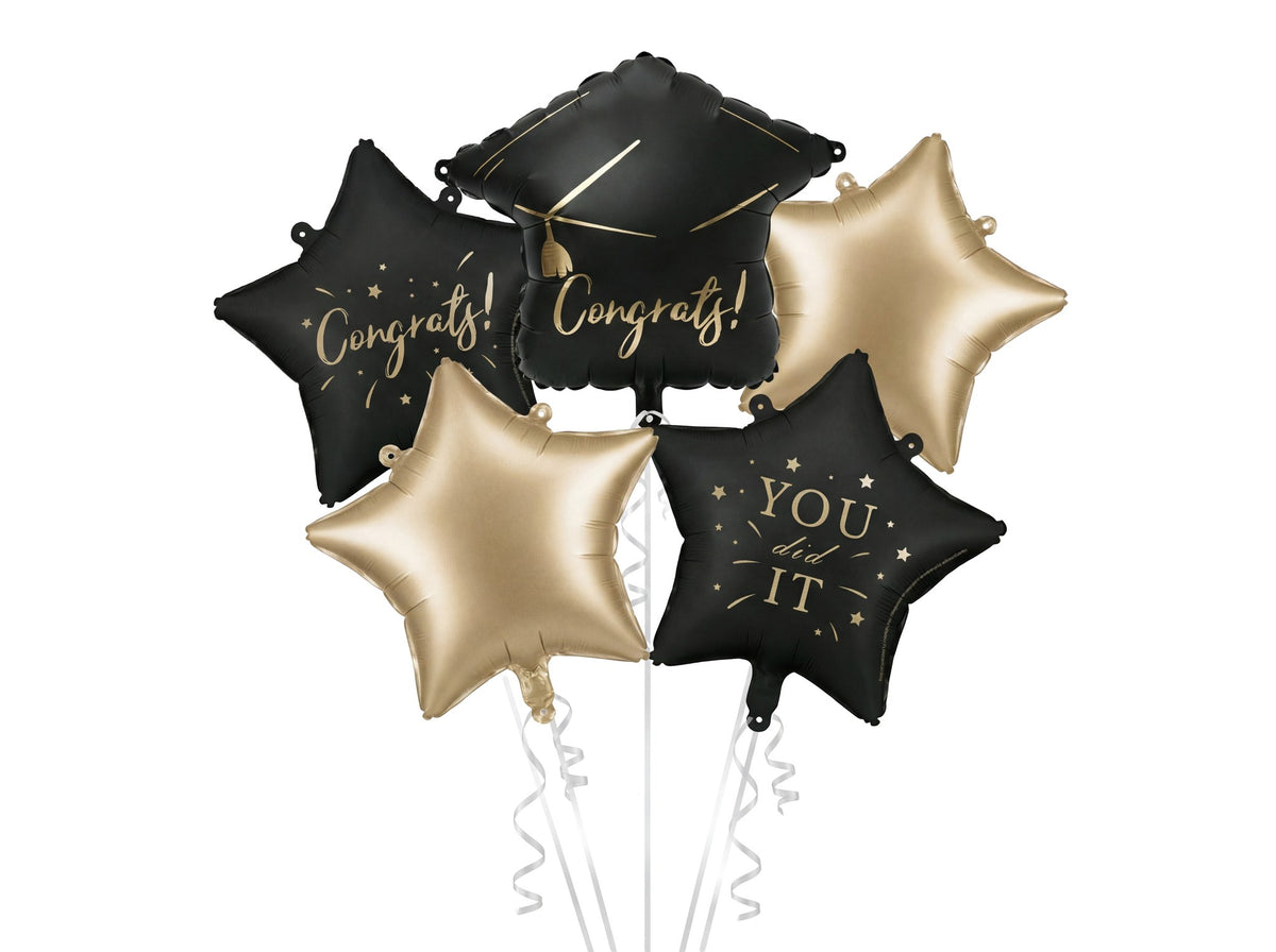 Set de ballons alu - Congrats (5pcs)