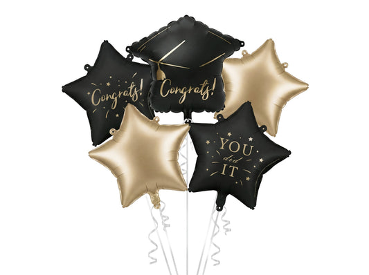 Set de ballons alu - Congrats (5pcs)