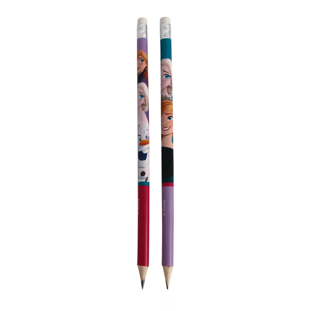 Crayon à papier HB avec gomme La Reine des Neiges Sisters