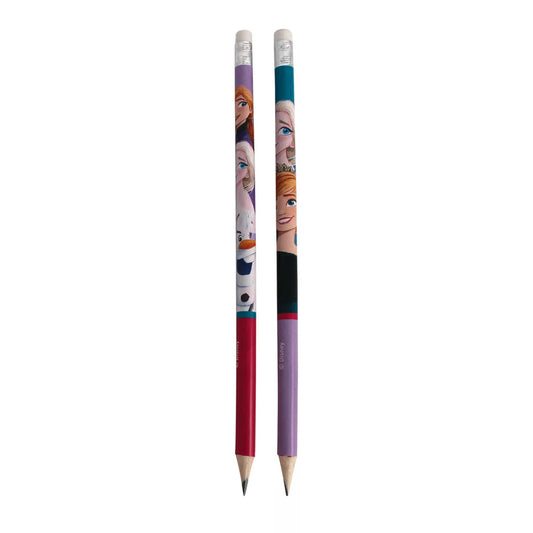 Crayon à papier HB avec gomme La Reine des Neiges Sisters