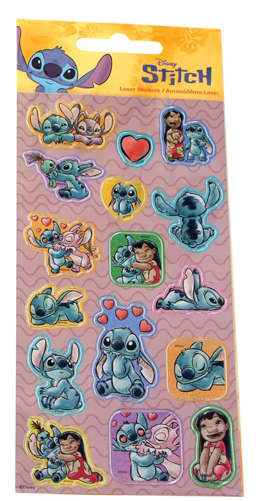Autocollants holographiques Lilo & Stitch Wave