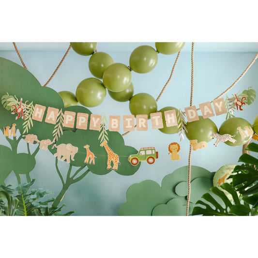 Guirlande Happy Birthday Safari
