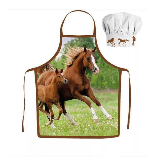 Set tablier enfant Chevaux (2 pièces)