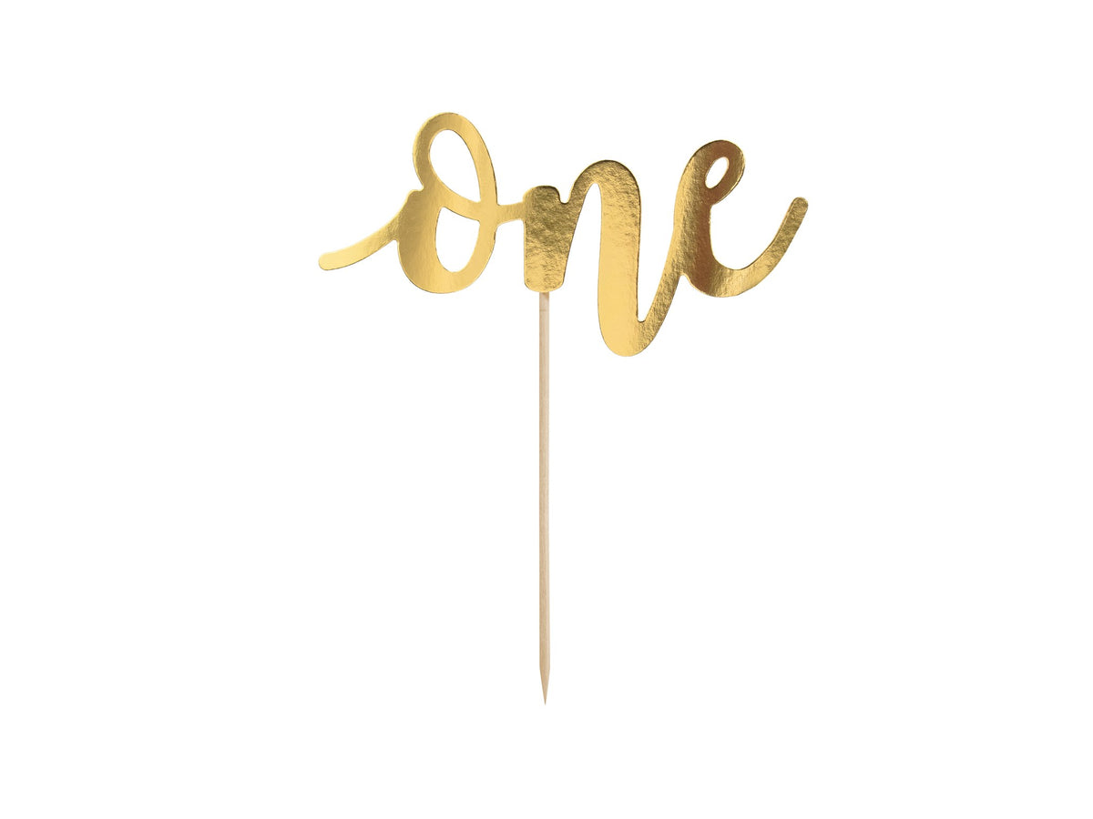 Cake topper One doré (19cm)