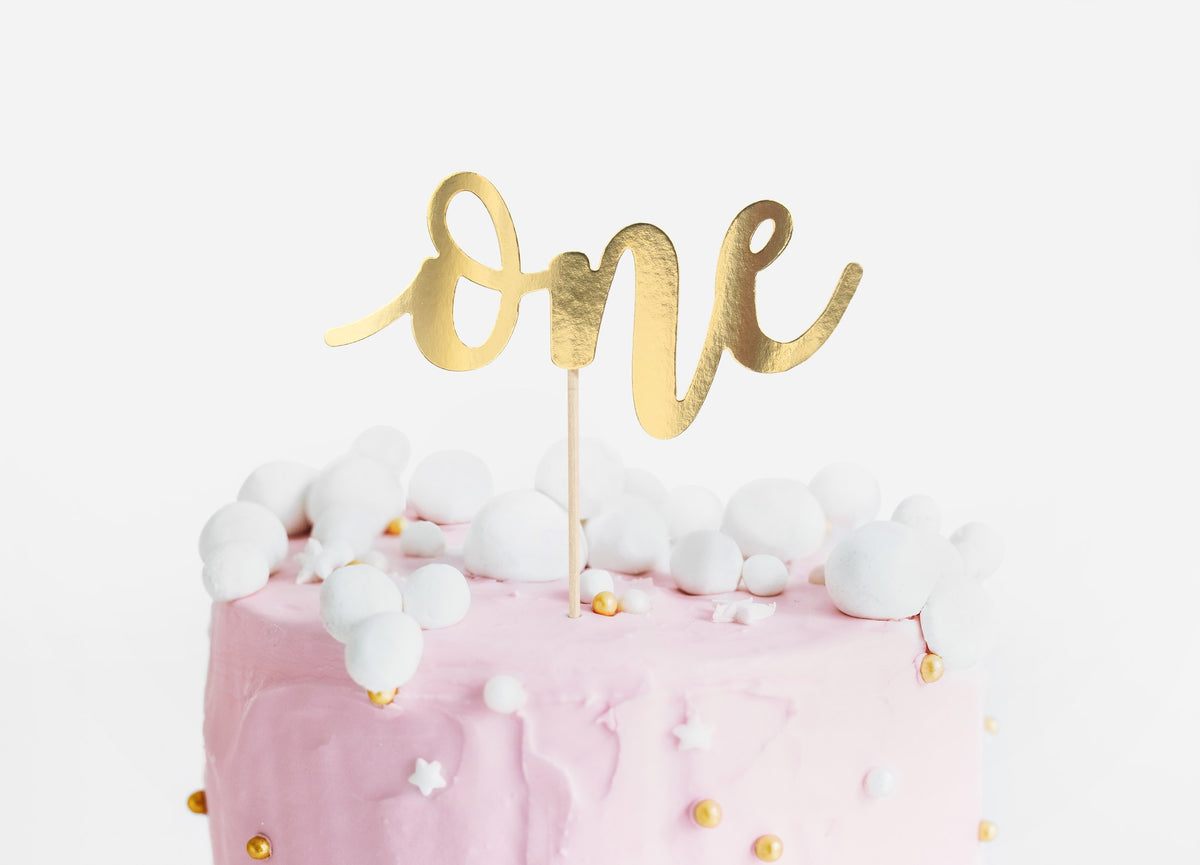 Cake topper One doré (19cm)