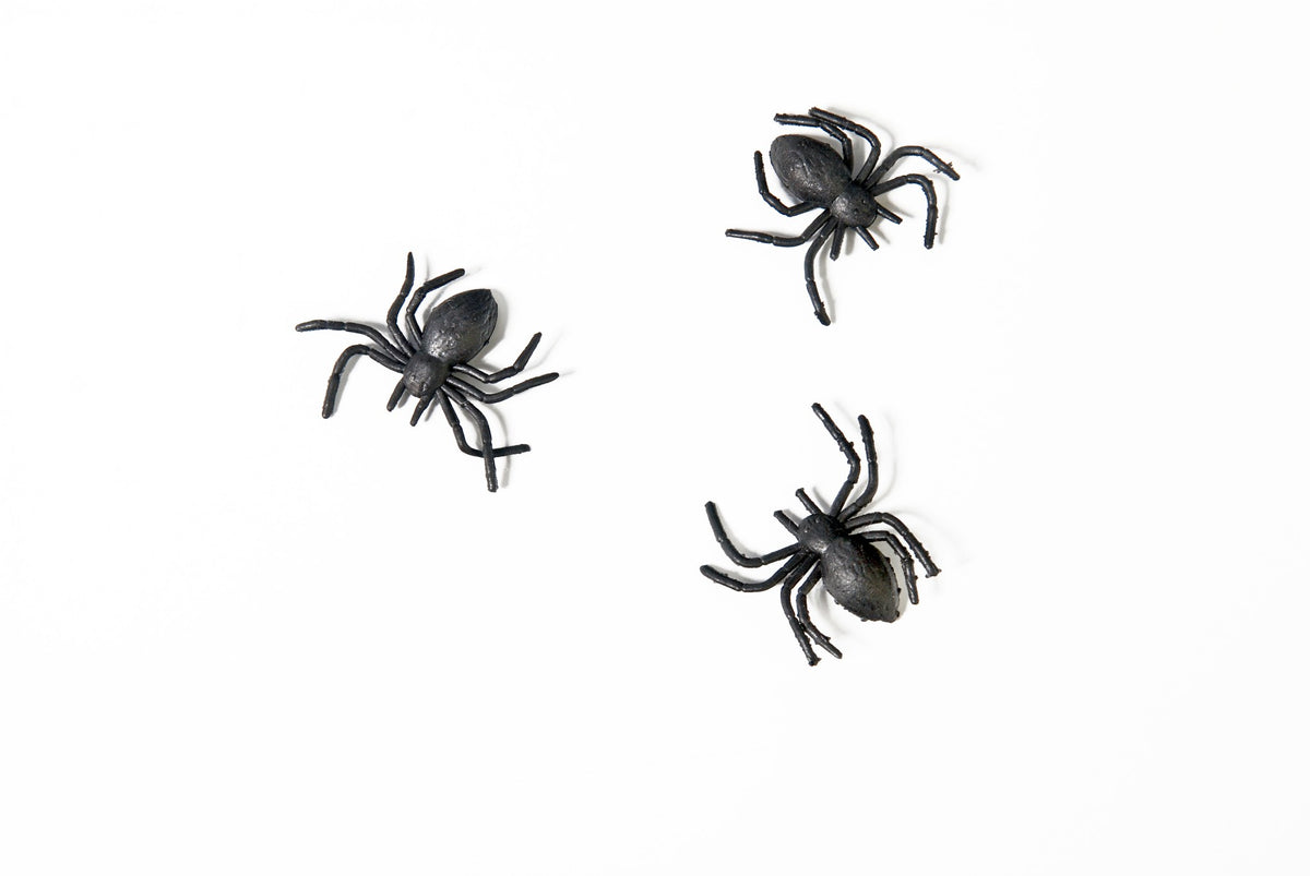 Araignées en plastique - Noir (10pcs)