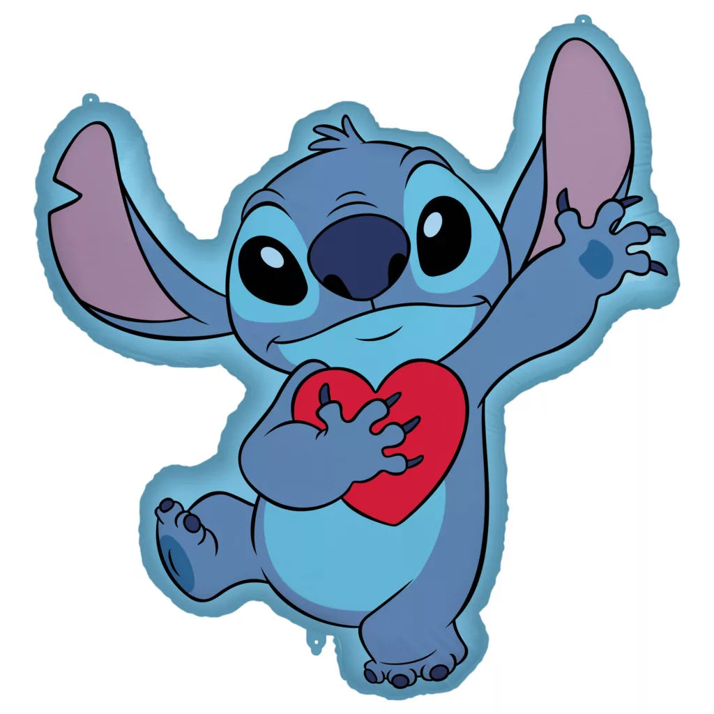 Ballon alu cœur Lilo & Stitch (86 cm)