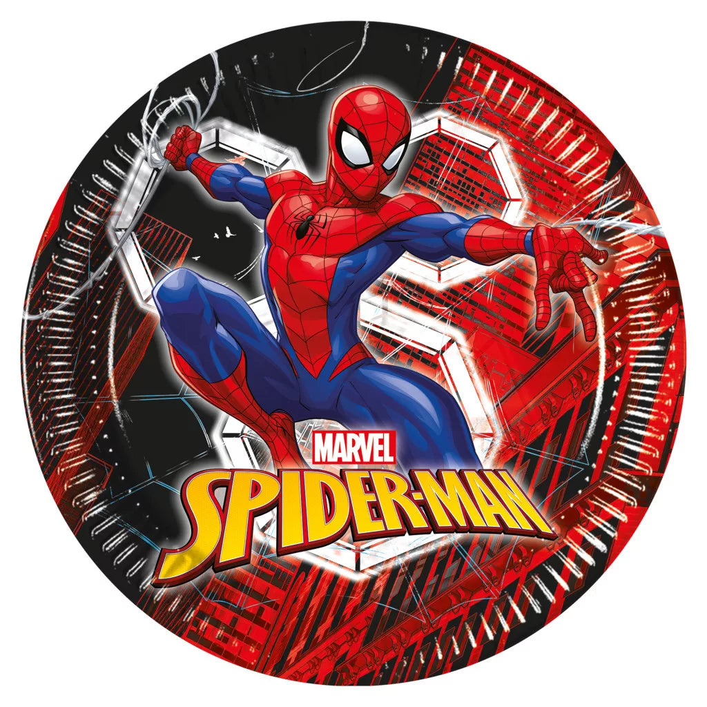 Assiettes Spiderman World of Webs (23 cm, 8 pièces)