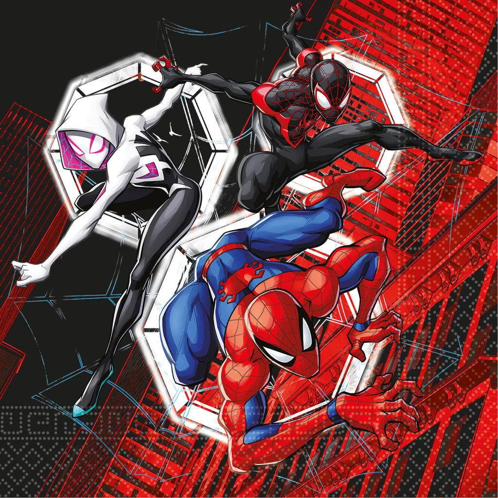 Serviettes Spider-Man World of Webs (33x33cm, 20 pièces)