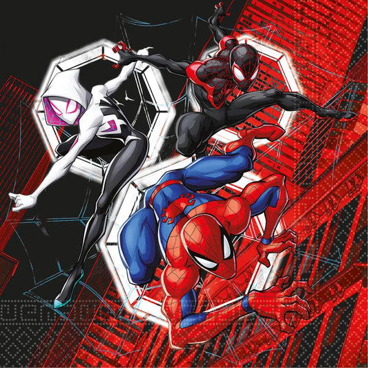 Serviettes Spider-Man World of Webs (33x33cm, 20 pièces)