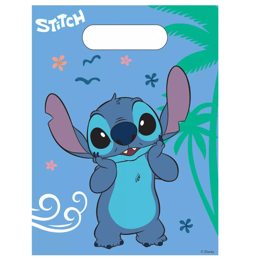 Sachets cadeaux Lilo & Stitch Angel en plastique (6 pièces)