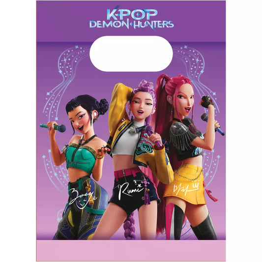 Sachets cadeaux KPop Demon Hunters Honmoon en papier (4 pièces)