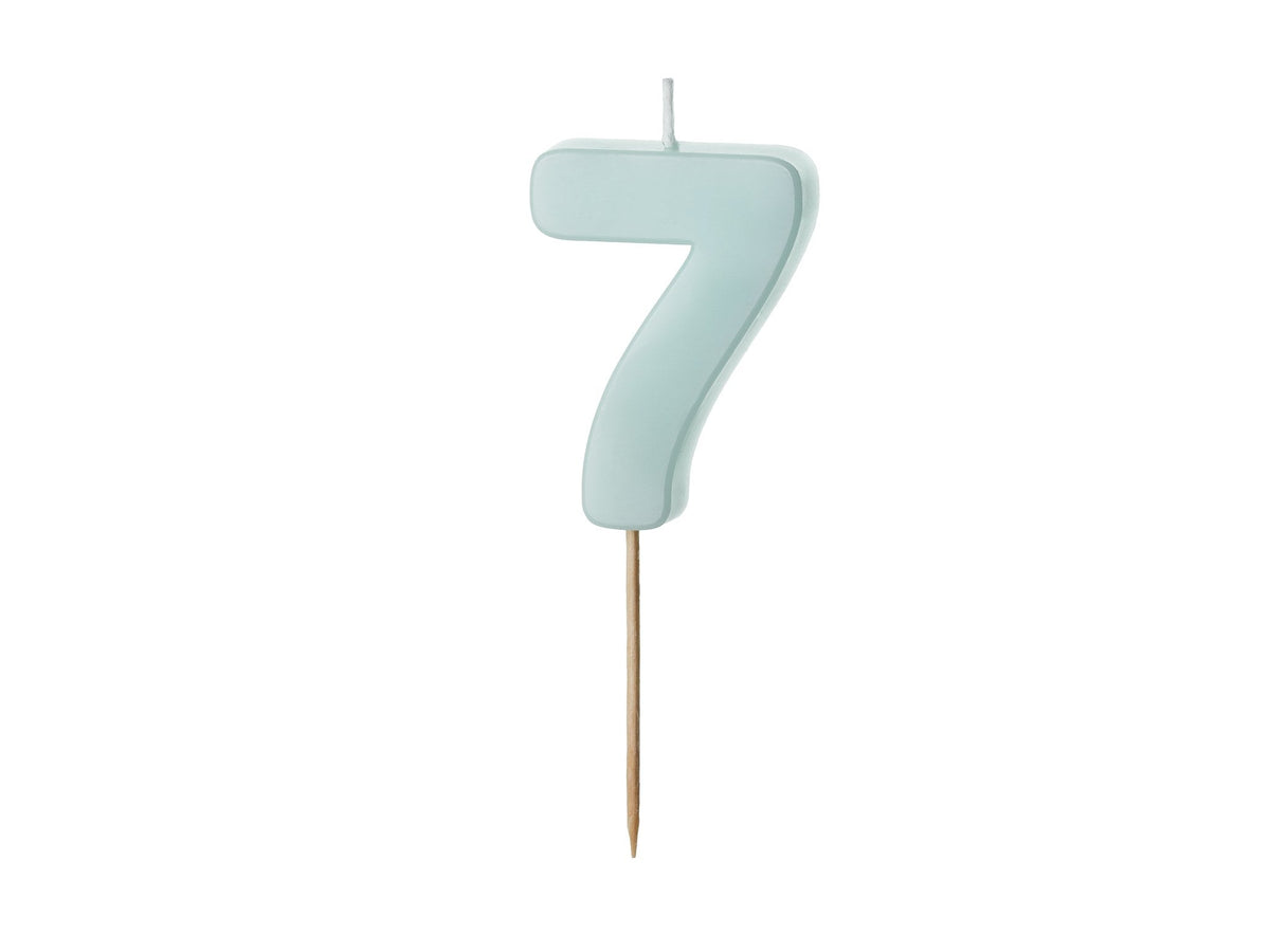 Bougie chiffre 7 bleu clair (5.5cm)