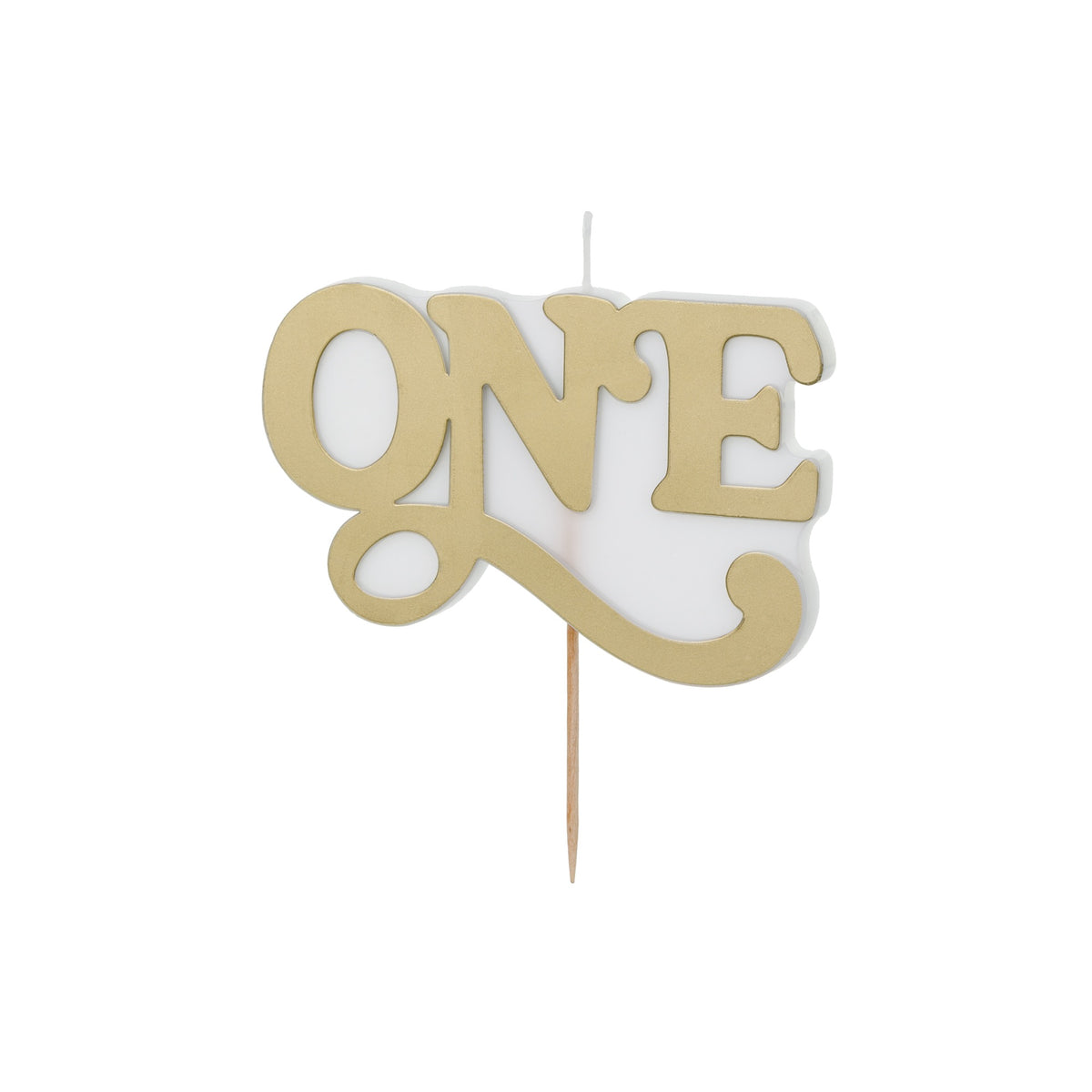 Bougie d’anniversaire "One" doré