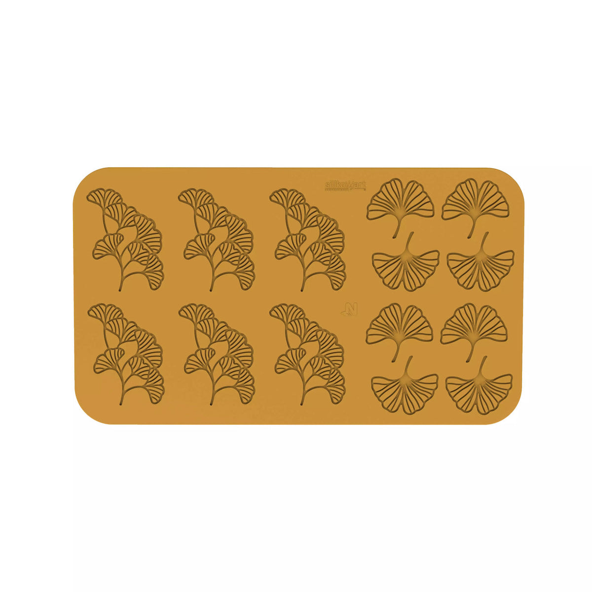 Silikomart Moule décor Ginkgo en silicone (14 empreintes)
