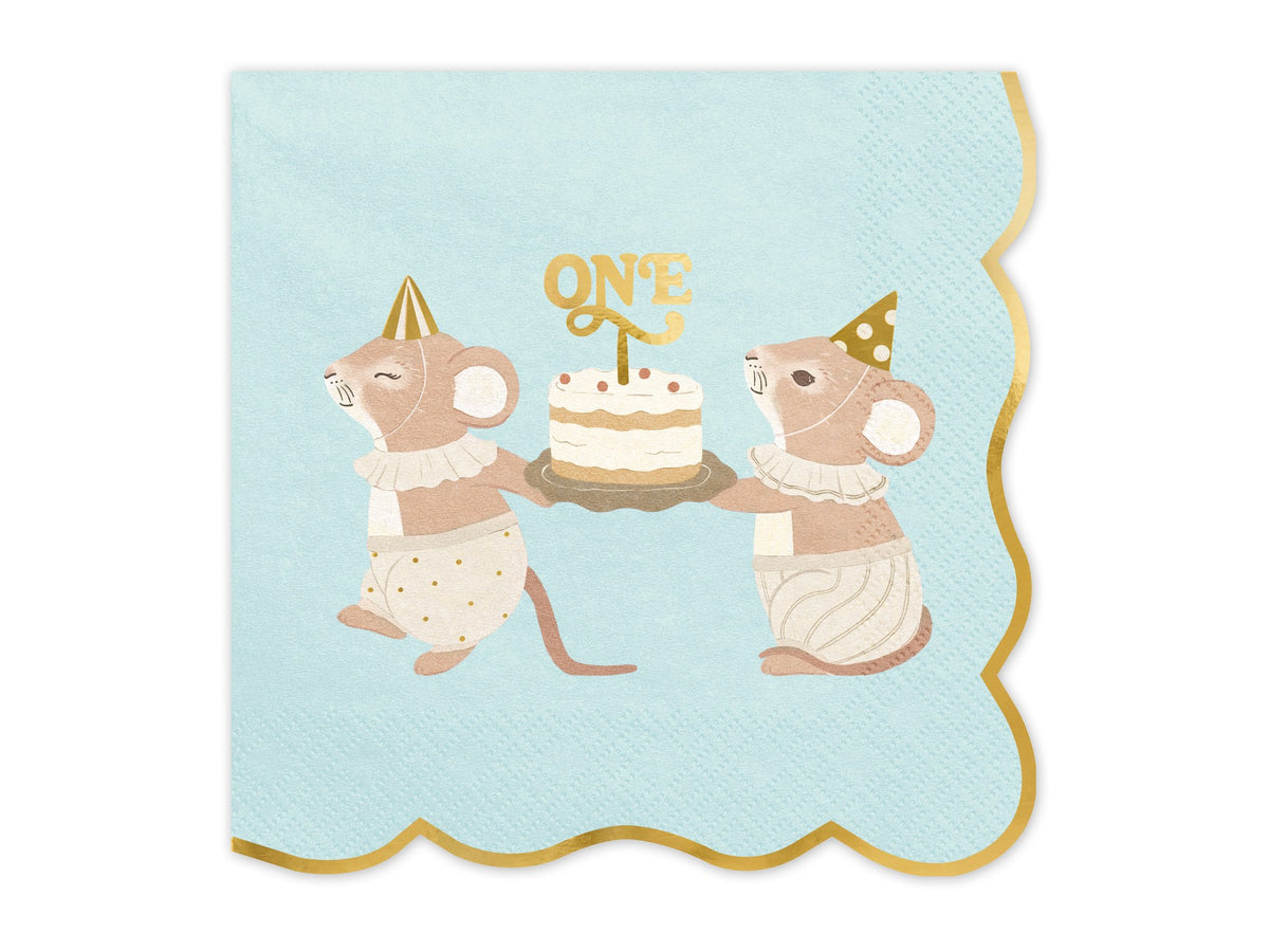 Serviettes One Souris - Bleu (12pcs)
