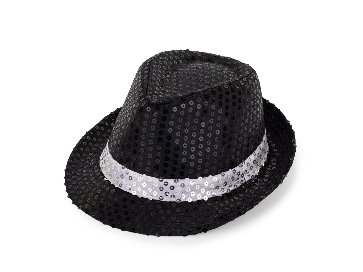 Chapeau à paillettes - Noir (27cm)
