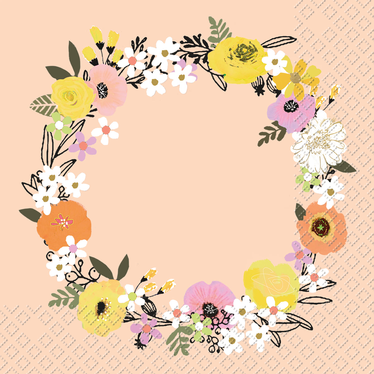 Serviettes en papier Jelscha orange clair (33 x 33 cm)