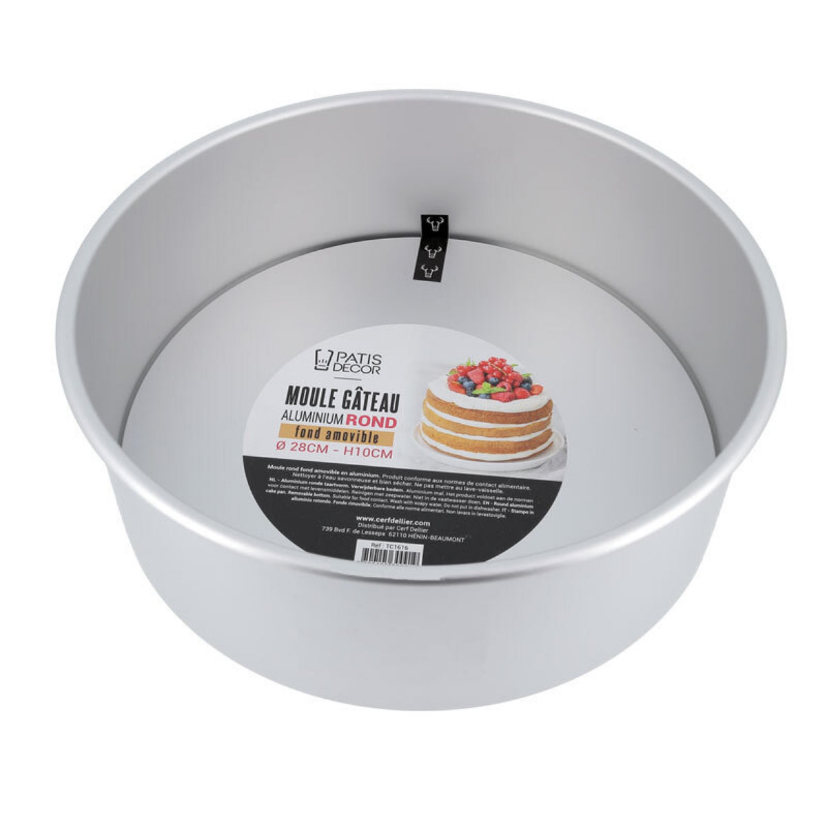 Moule à gâteau rond fond amovible 28cm