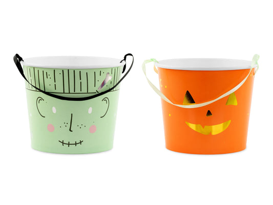 Seaux à bonbons Halloween (13.5cm, 2pcs)