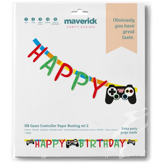 Guirlande Gamer Happy Birthday