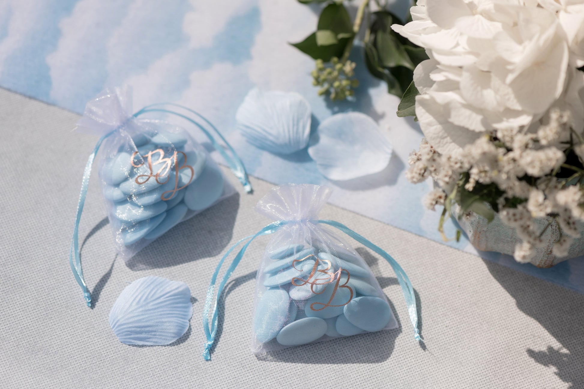 Pochettes "BB" (6 pièces) - Bleu