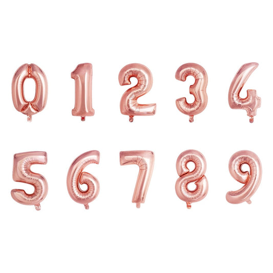 Ballon Chiffres Alu Rosegold
