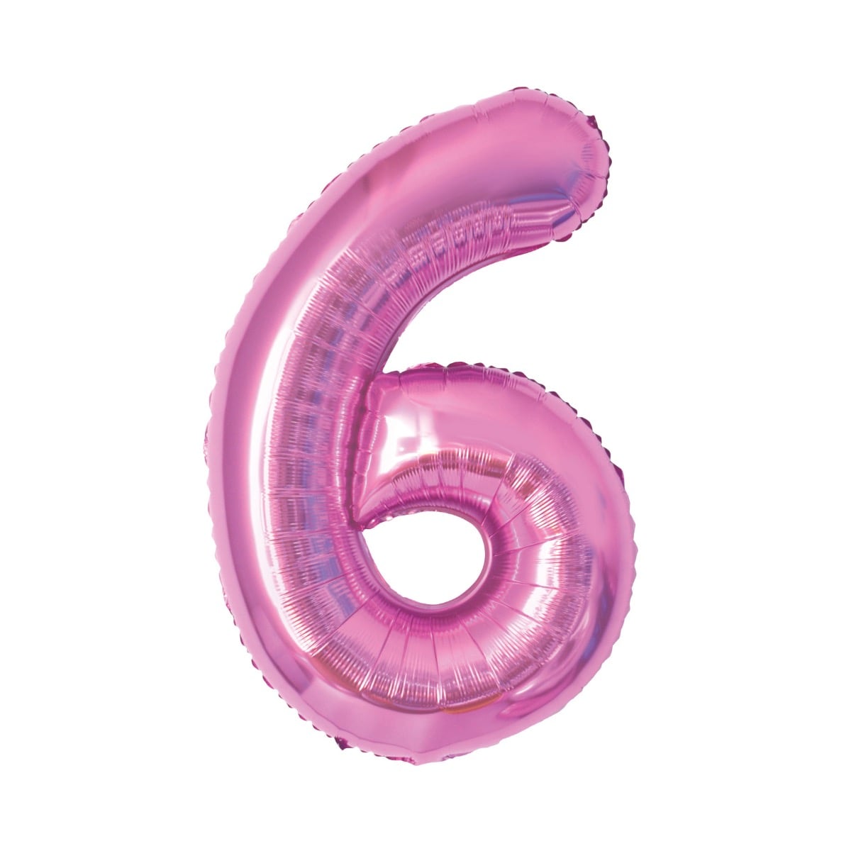 Ballon Chiffre Alu 40cm Rose - 6