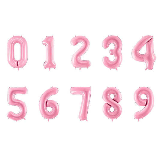 Ballon Chiffres Alu Rose