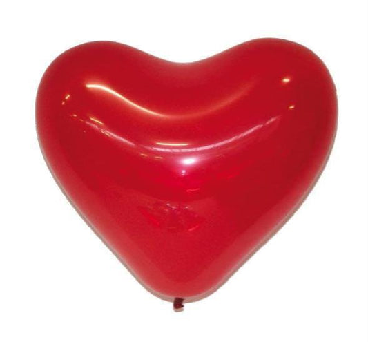Ballons en coeur - Rouge (25 pcs)