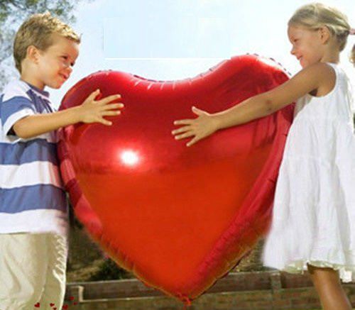 Ballon Coeur Alu - 70cm