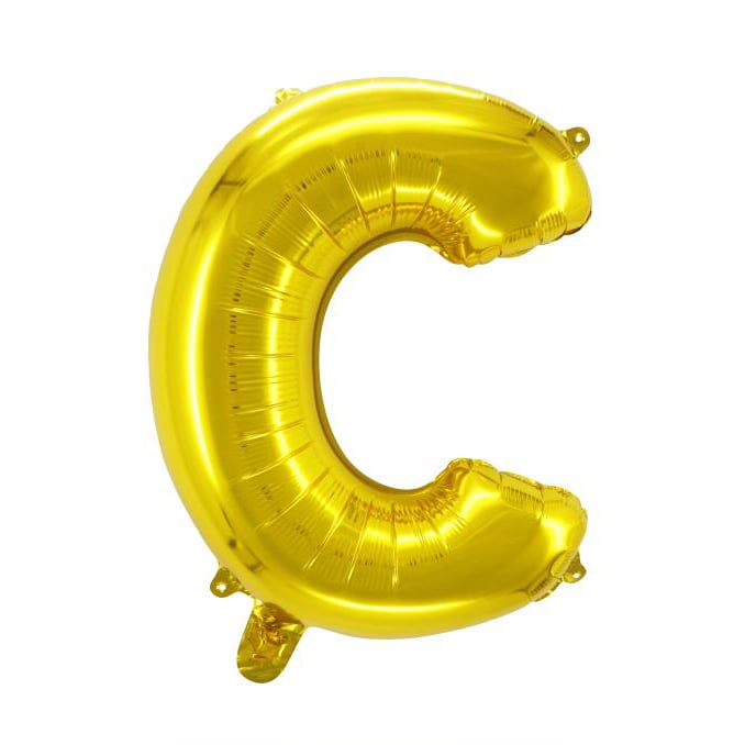 Ballon Lettre Alu 40cm Or - C