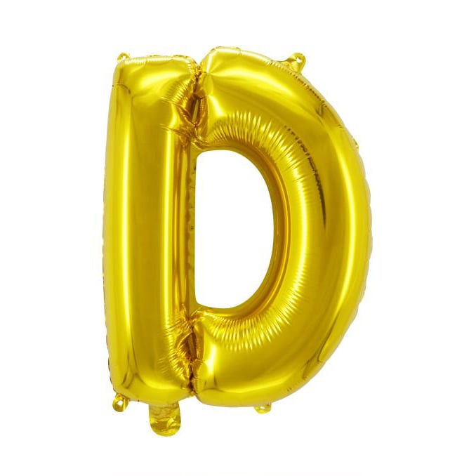 Ballon Lettre Alu 40cm Or - D