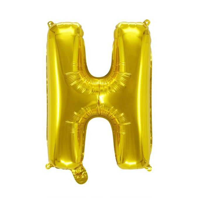 Ballon Lettre Alu 40cm Or - H