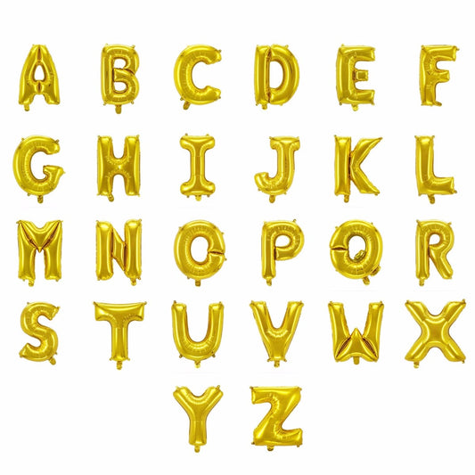 Ballon Lettre Alu Or