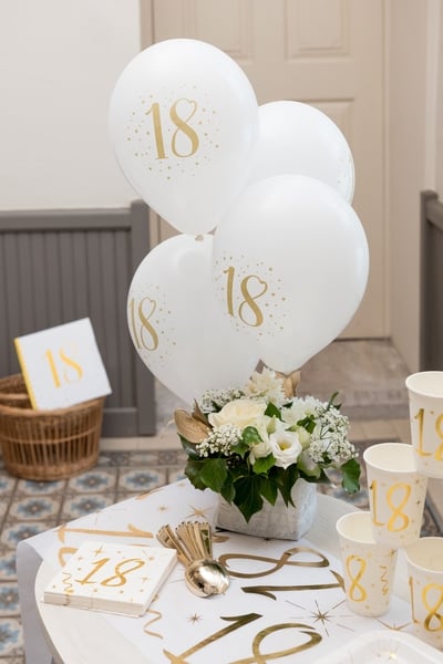Ballon Blanc - Age (8pcs)
