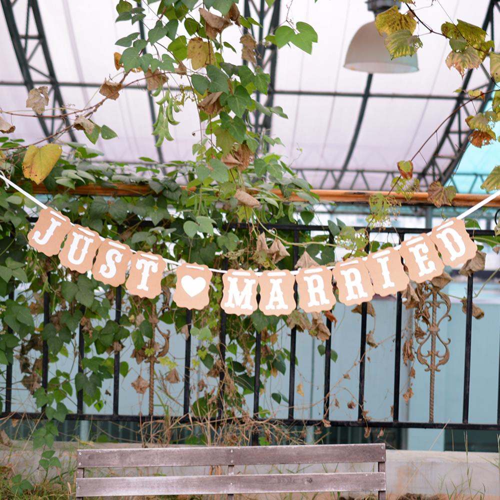 Guirlande Just Married Vintage