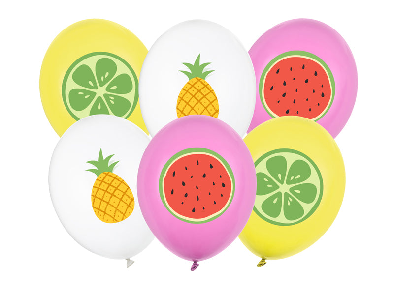 Ballons Fruits assortis (30 cm, 6 pièces)