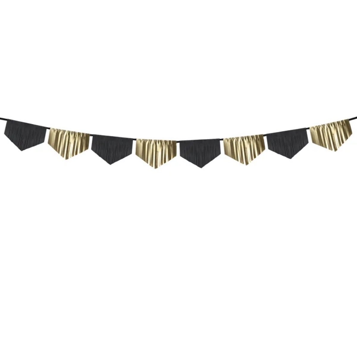 Guirlandes de franges - Noir & Or (3m)